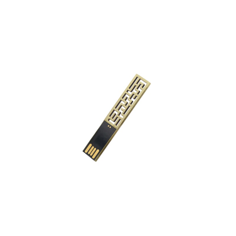 Clé USB rotative basique (1 GB, Bleu roi, Plastique, Aluminium